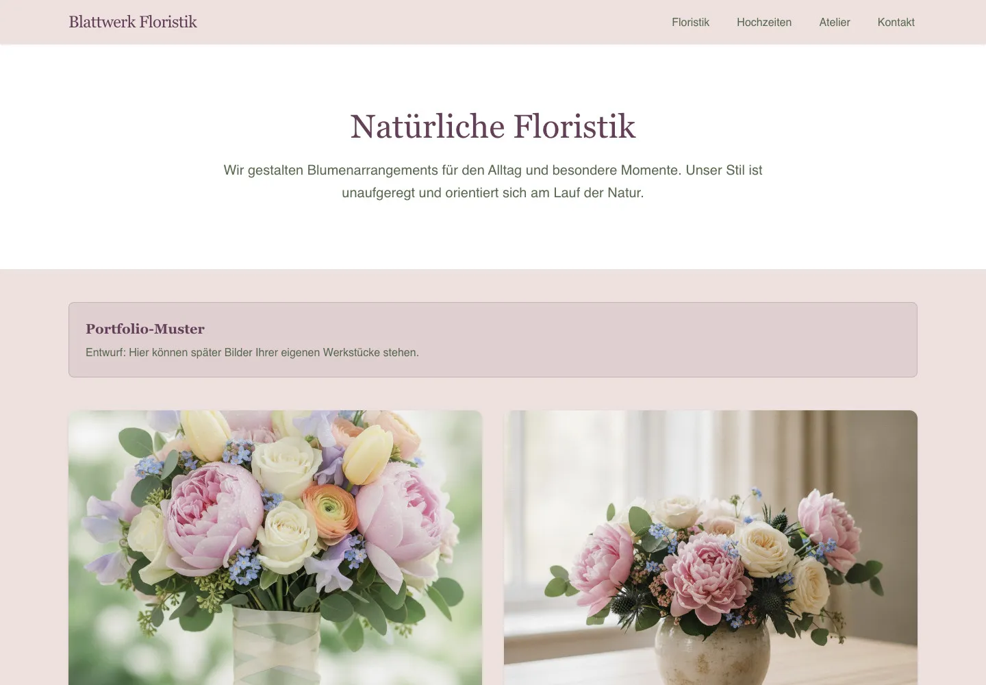 Blattwerk Floristik: Unterseite Natürliche Floristik