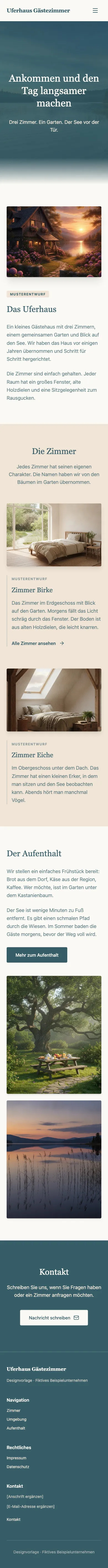 Mobile Startseite von Uferhaus Gästezimmer