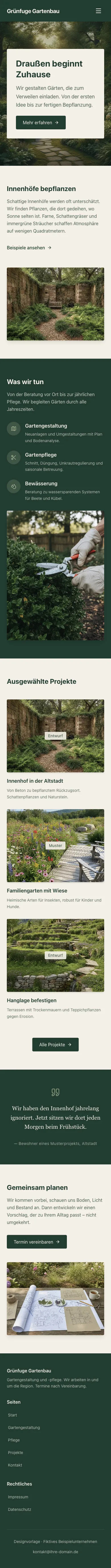 Mobile Startseite von Grünfuge Gartenbau