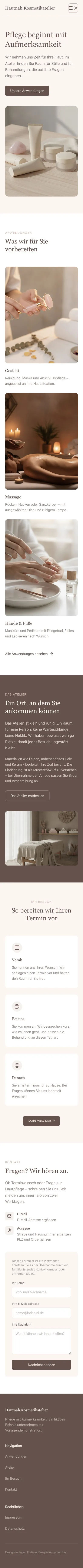 Mobile Startseite von Hautnah Kosmetikatelier
