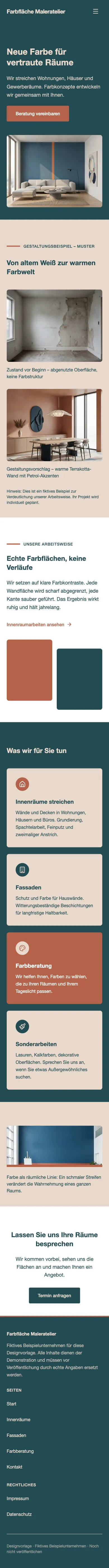 Mobile Startseite von Farbfläche Maleratelier