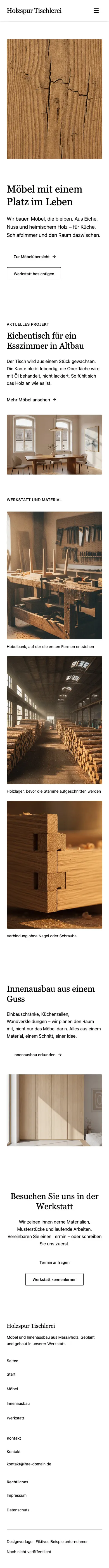 Mobile Startseite von Holzspur Tischlerei